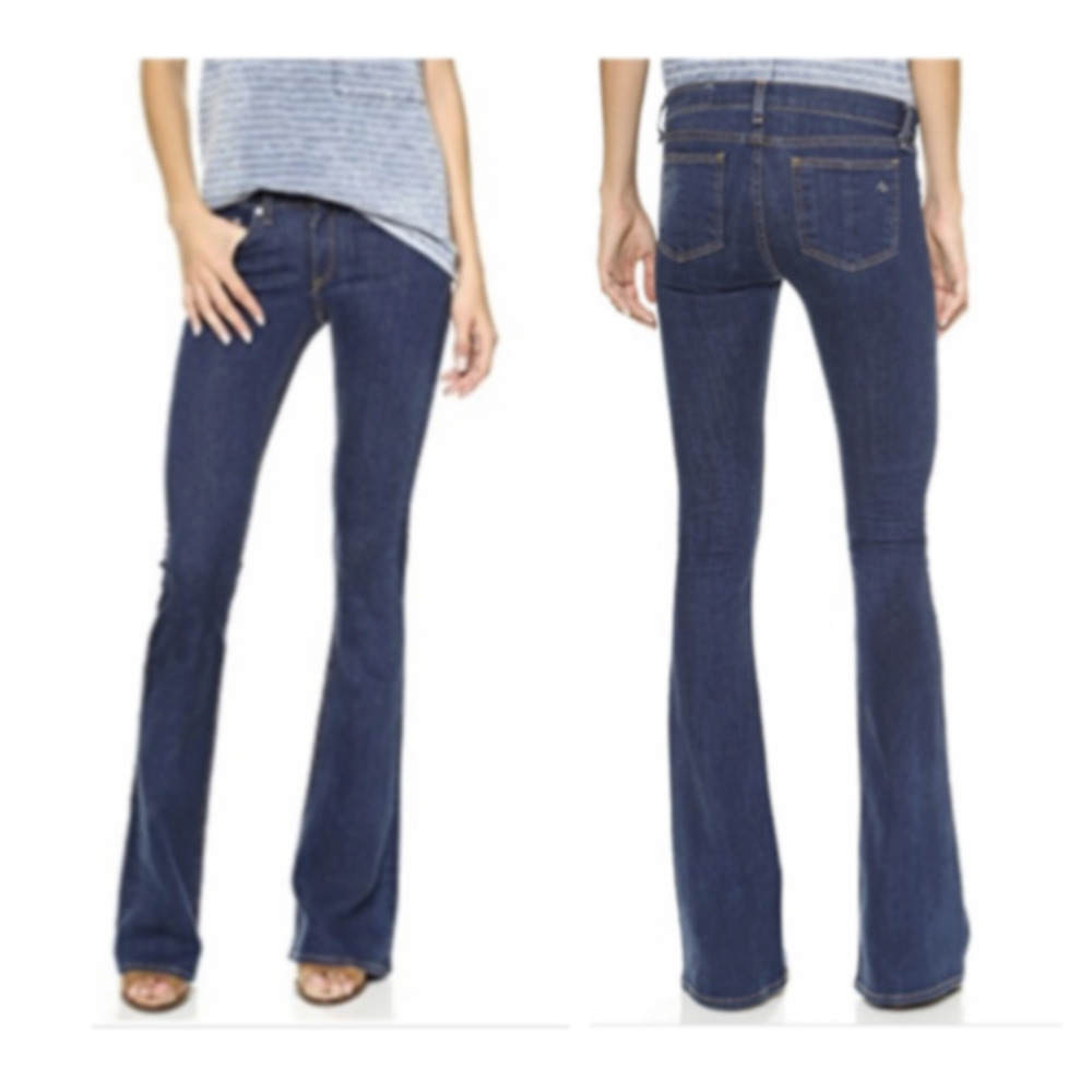 Rag & Bone Elephant Flare Jeans 27 Dark Cypress